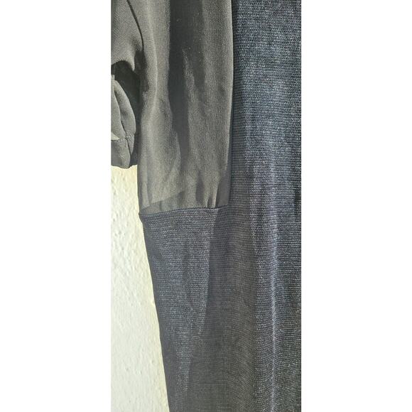 Zara Womens Top Small Black Mesh Sheer Cut Out Tank Short Sleeve Textured Shirt - Picture 6 of 11